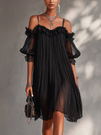 Celeste - Off-Shoulder Lace Mini Dress product image